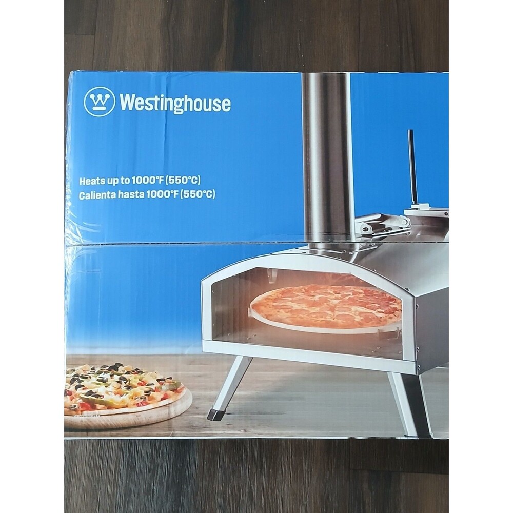 Westinghouse Dual Fuel Pizza Oven With Rotating 12" Stone. Wood Pellets & Gas.